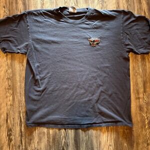 Riviera Maya Mexico Shark Embroidered T-Shirt XL Blue Yacht Club Souvenir Tee